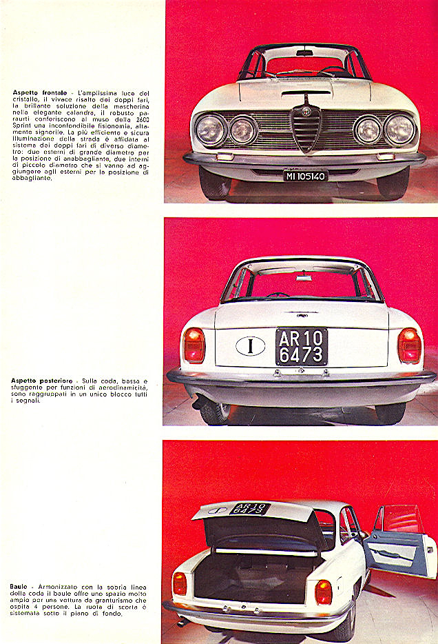 1962 Alfa Romeo Sprint Brochure Page 6